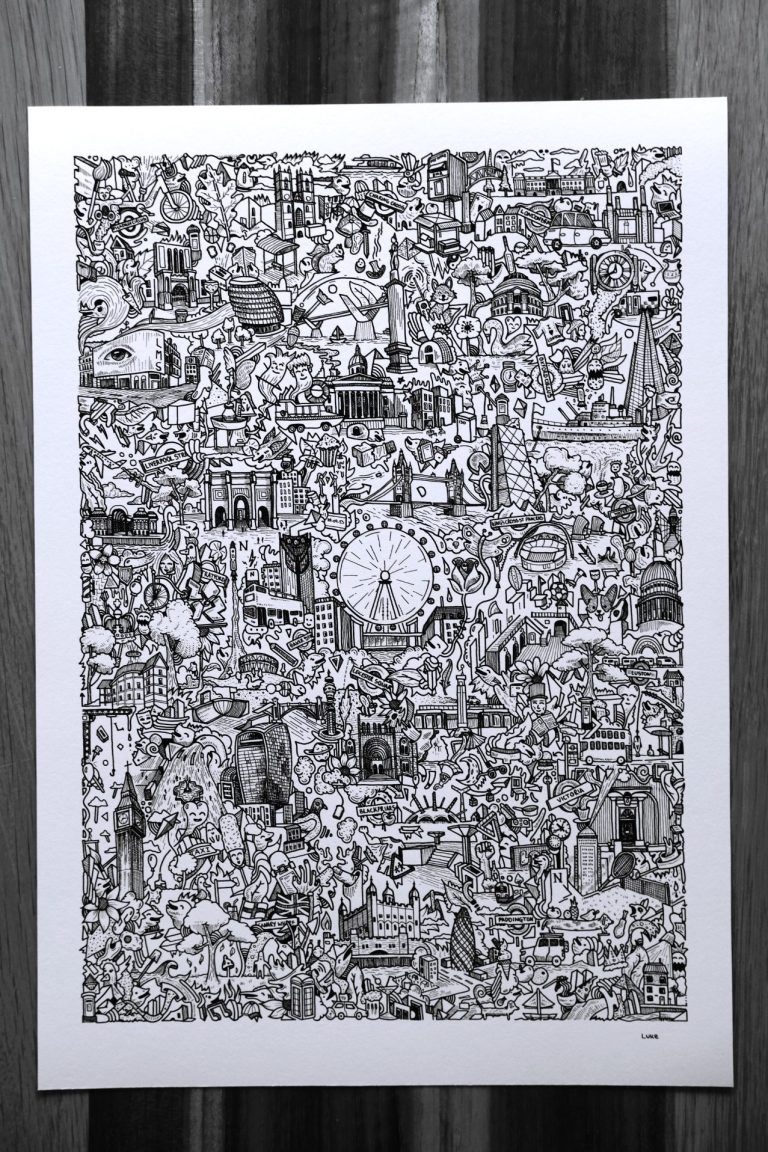 Doodle including 36 london landmarks, 16 underground stations and a bunch of London themed shizzle. 